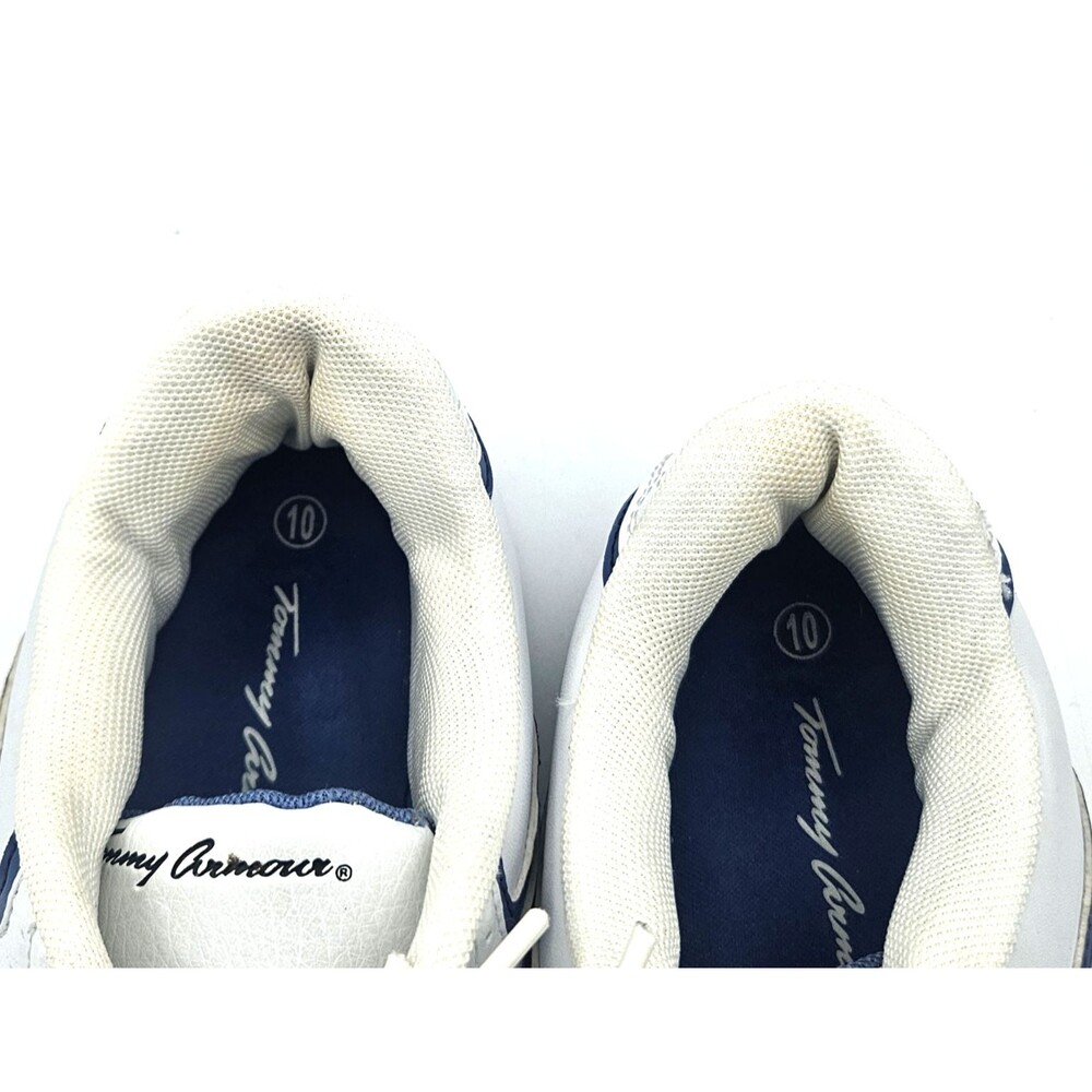 Tommy Armour Women's Golf Shoes White Blue Spikeless US 10 Leather Athletic - Picture 9 of 10